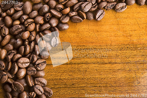 Image of Coffee on wooden background 