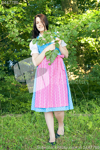 Image of woman in bavarian traditional dirndl