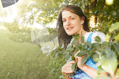 Image of woman in bavarian traditional dirndl