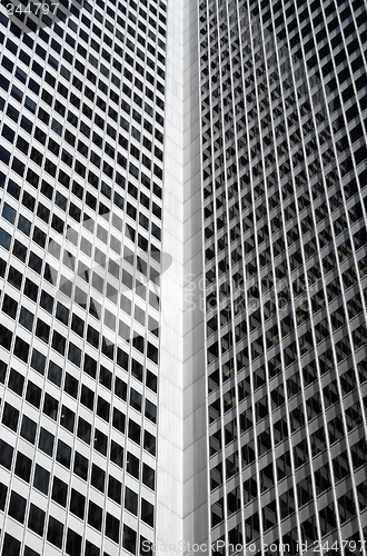 Image of Inside corner and windows of a skyscraper