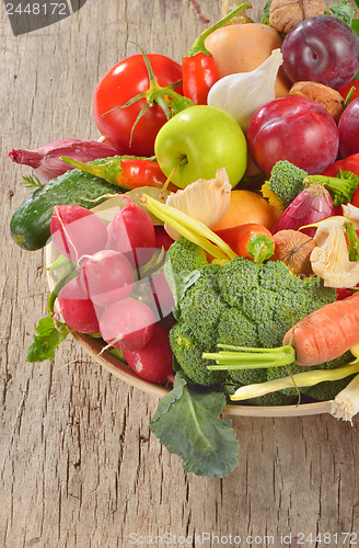 Image of fresh fruits and vegetables