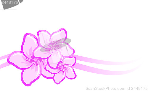 Image of Vector background with beautiful purple flowers