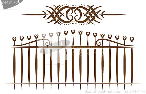 Image of Vector Tribal set. Fence and pattern