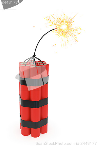 Image of Dynamite with burning wick