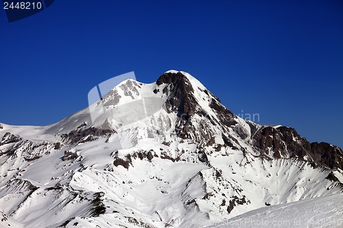 Image of Mount Kazbek at nice winter day
