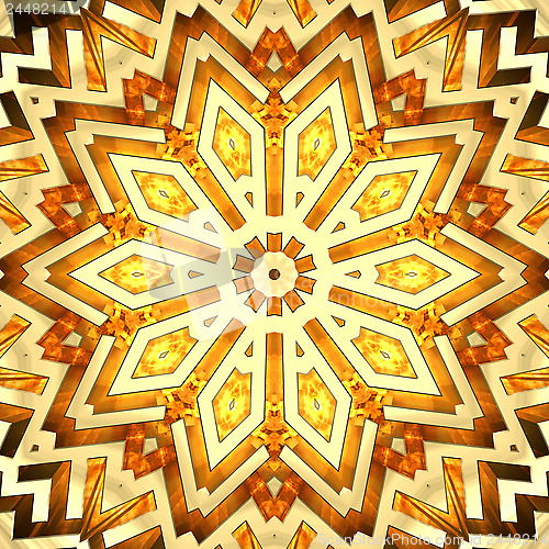 Image of Shiny golden kaleidoscope star