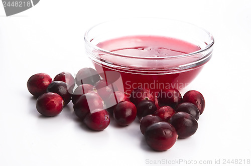 Image of Jelly with Cranberries in Glass