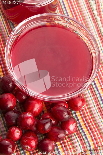 Image of Jelly with Cranberries in Glass