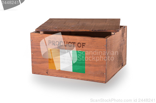 Image of Wooden crate isolated on a white background