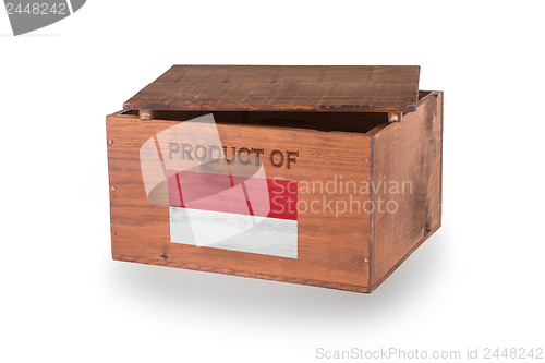 Image of Wooden crate isolated on a white background