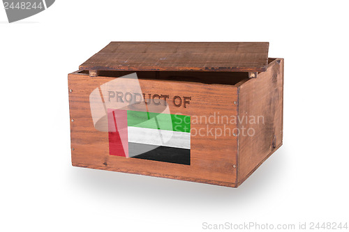 Image of Wooden crate isolated on a white background