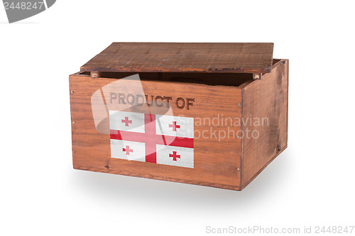 Image of Wooden crate isolated on a white background