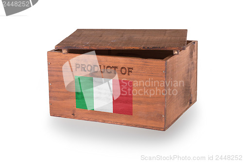 Image of Wooden crate isolated on a white background