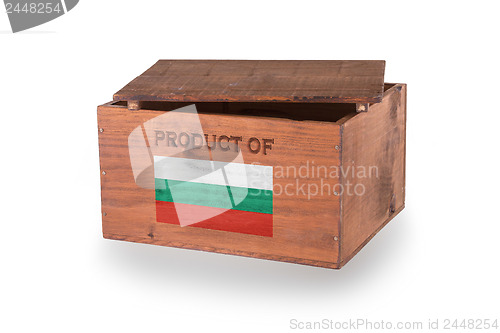 Image of Wooden crate isolated on a white background
