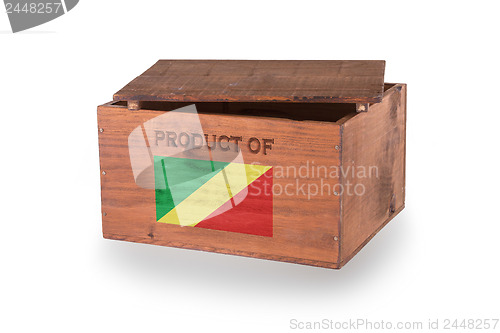 Image of Wooden crate isolated on a white background