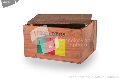 Image of Wooden crate isolated on a white background