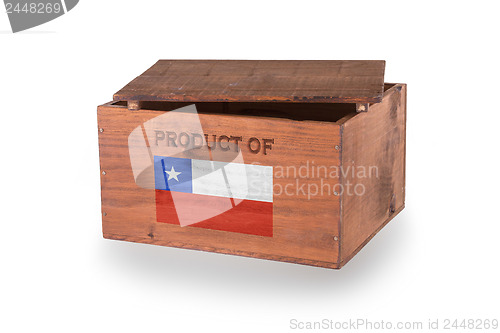 Image of Wooden crate isolated on a white background