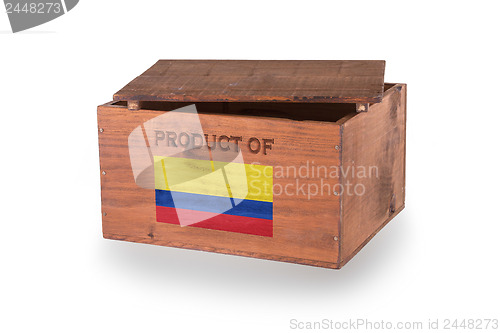 Image of Wooden crate isolated on a white background