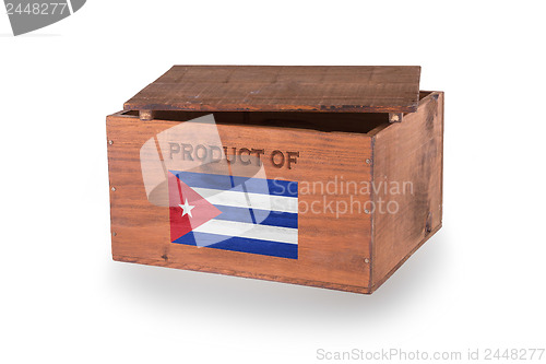 Image of Wooden crate isolated on a white background