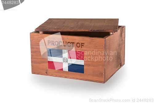 Image of Wooden crate isolated on a white background