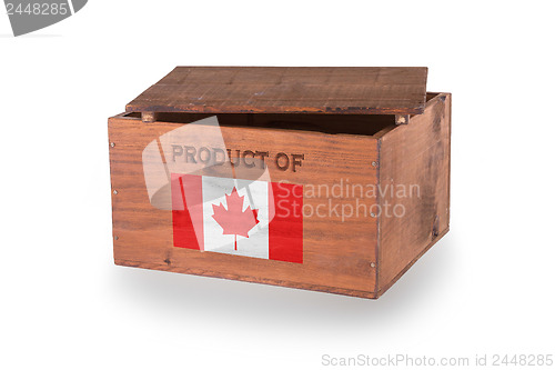 Image of Wooden crate isolated on a white background