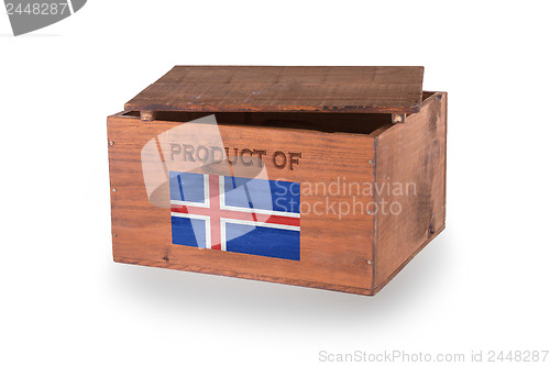 Image of Wooden crate isolated on a white background