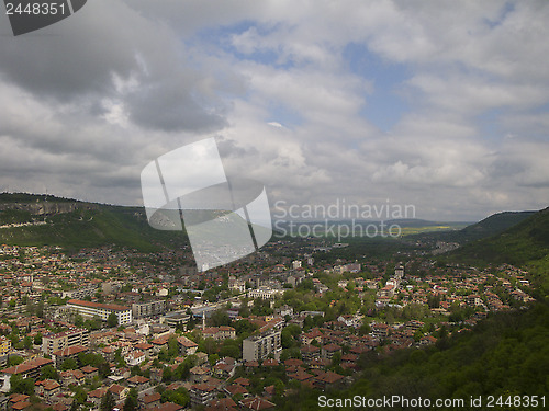 Image of Travel locations in Bulgaria, view to the town Provadia from fortress Ovech