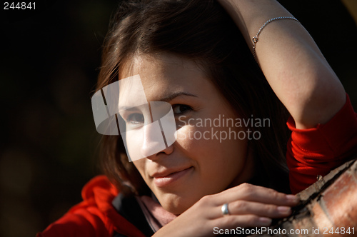 Image of Smiling brunette girl