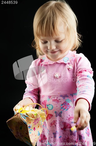 Image of portrait of adorable young girl