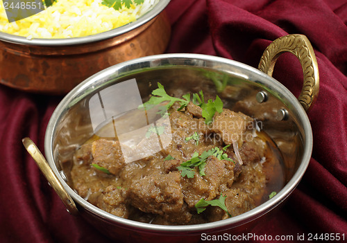 Image of Beef rogan josh in a a balti dish
