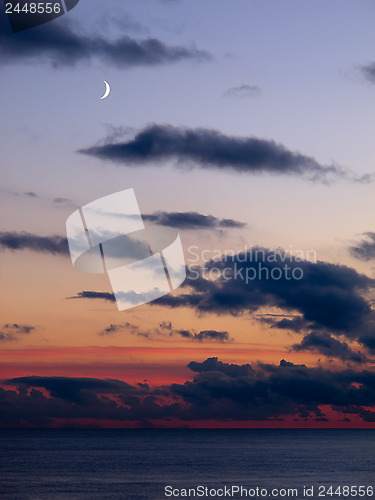 Image of Moon Over Sea