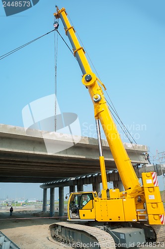 Image of process of bridge construction