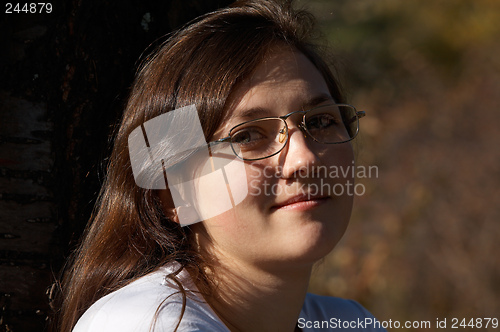 Image of Smiling girl with eyeglasses