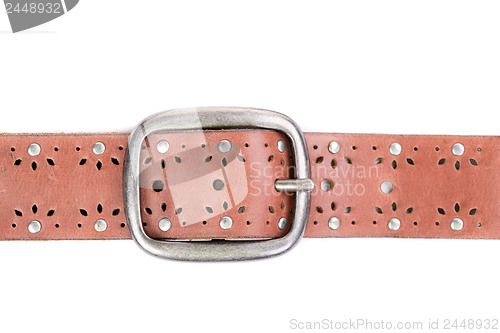 Image of Women's leather belt with a pattern