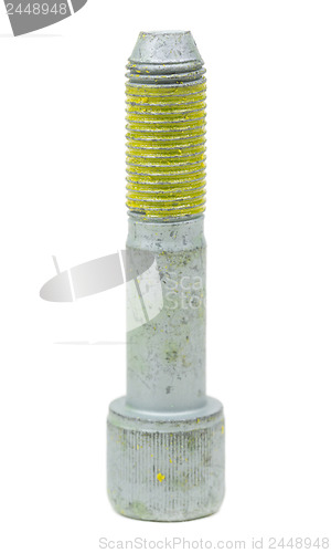Image of One bolt threaded buttered yellow glue