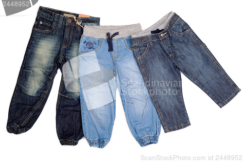 Image of three different children's jeans