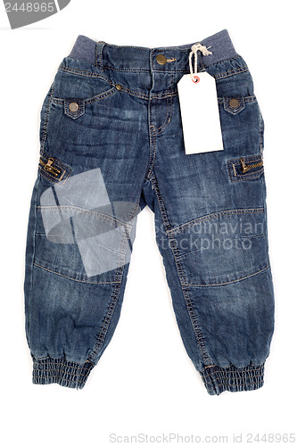 Image of Children's fashion jeans with label