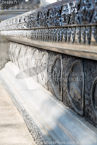 Image of fragment of a silver temple Wat Sri Suphan