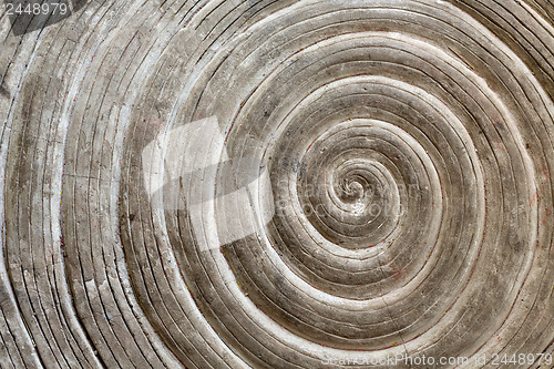 Image of relief pattern on a stone in the form of a spiral