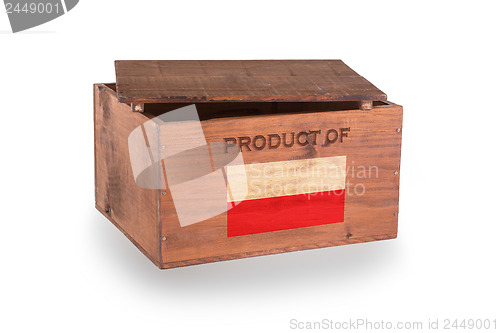 Image of Wooden crate isolated on a white background