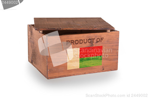 Image of Wooden crate isolated on a white background