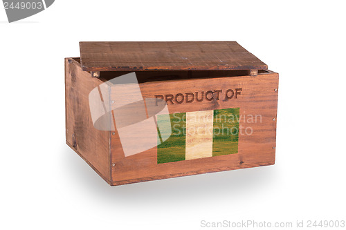 Image of Wooden crate isolated on a white background