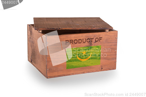 Image of Wooden crate isolated on a white background