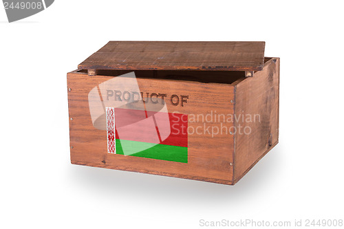 Image of Wooden crate isolated on a white background