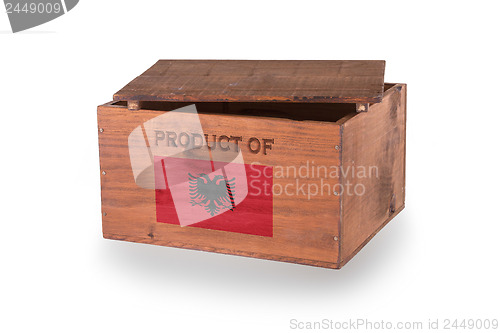 Image of Wooden crate isolated on a white background