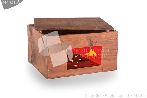 Image of Wooden crate isolated on a white background