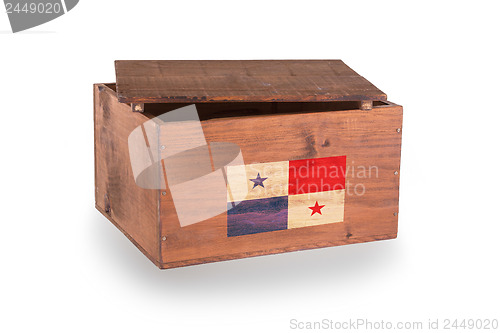 Image of Wooden crate isolated on a white background