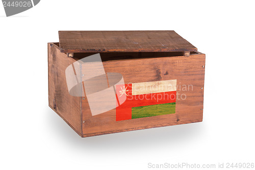 Image of Wooden crate isolated on a white background