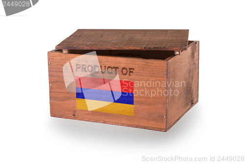 Image of Wooden crate isolated on a white background