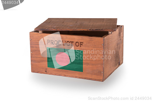 Image of Wooden crate isolated on a white background